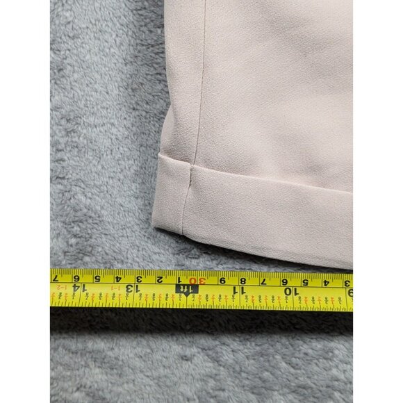 Express Bermuda Shorts Womens Size 10 Pink Extreme High Rise Pleated Belted - Picture 7 of 10